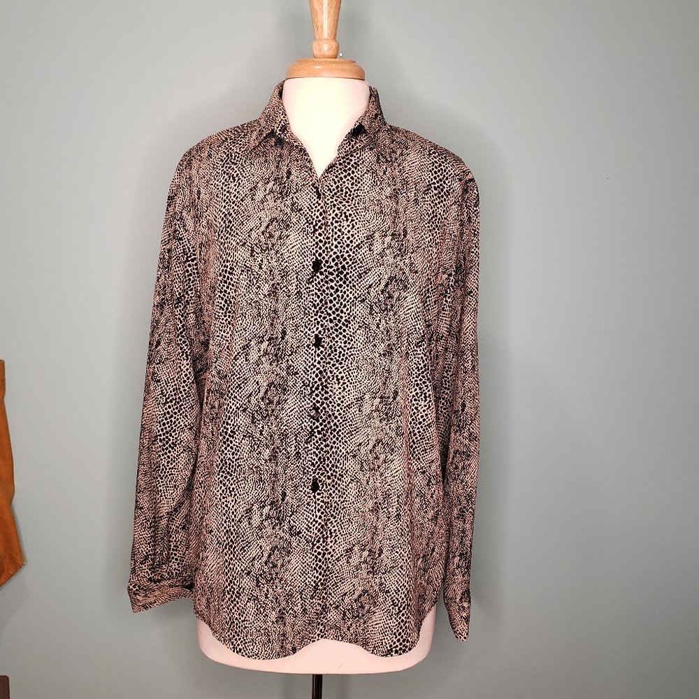 Vintage Animal Print Blouse